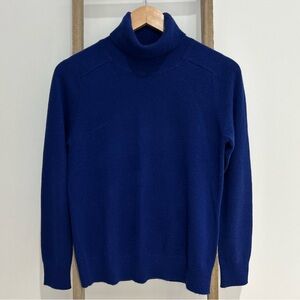 Quince Mongolian Cashmere Turtleneck Sweater Deep Ocean Blue Women Size S NWT
